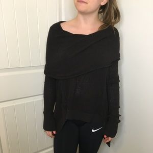 Free People off the shoulder black sweater - S